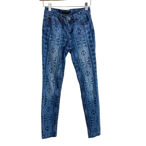Forever 21 Jeans 25 Aztec Tribal Print Skinny Stretch Jeggings - Picture 1 of 10